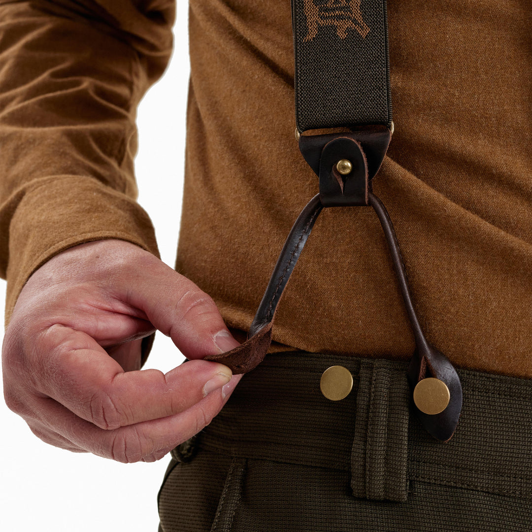 Deerhunter Combi Braces, buttons and clips Walnut