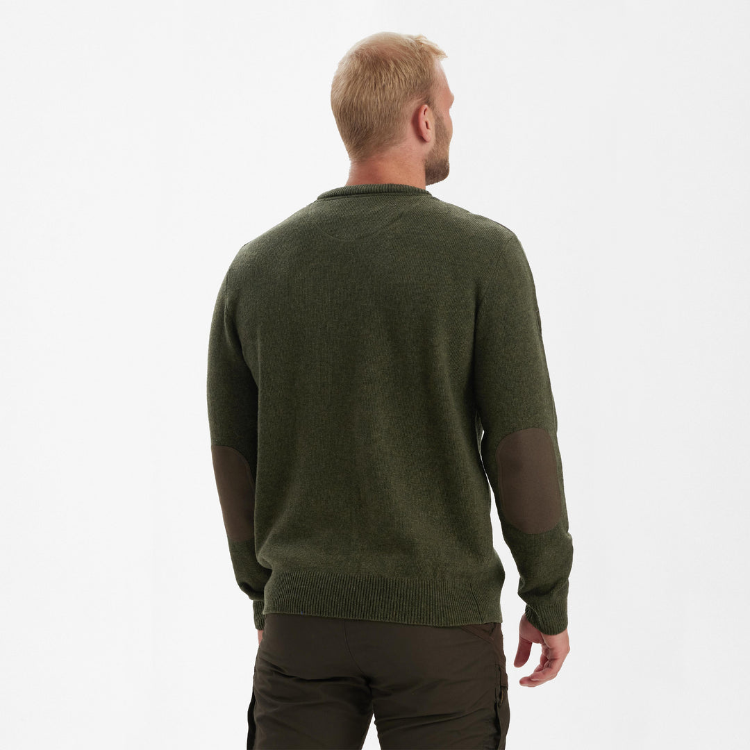 Deerhunter Sheffield Knit with O-neck Green Melange