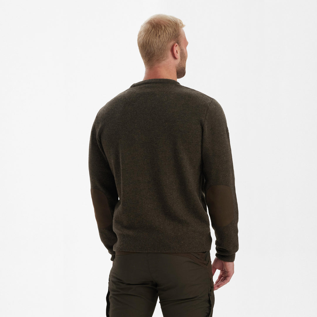 Deerhunter Sheffield Knit with O-neck Dark Elm 2XL