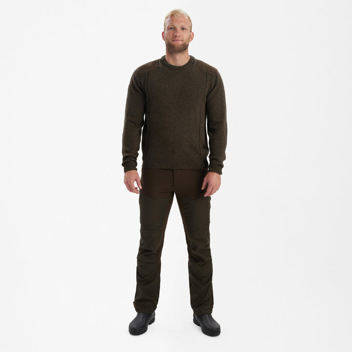 Deerhunter Sheffield Knit with O-neck Dark Elm