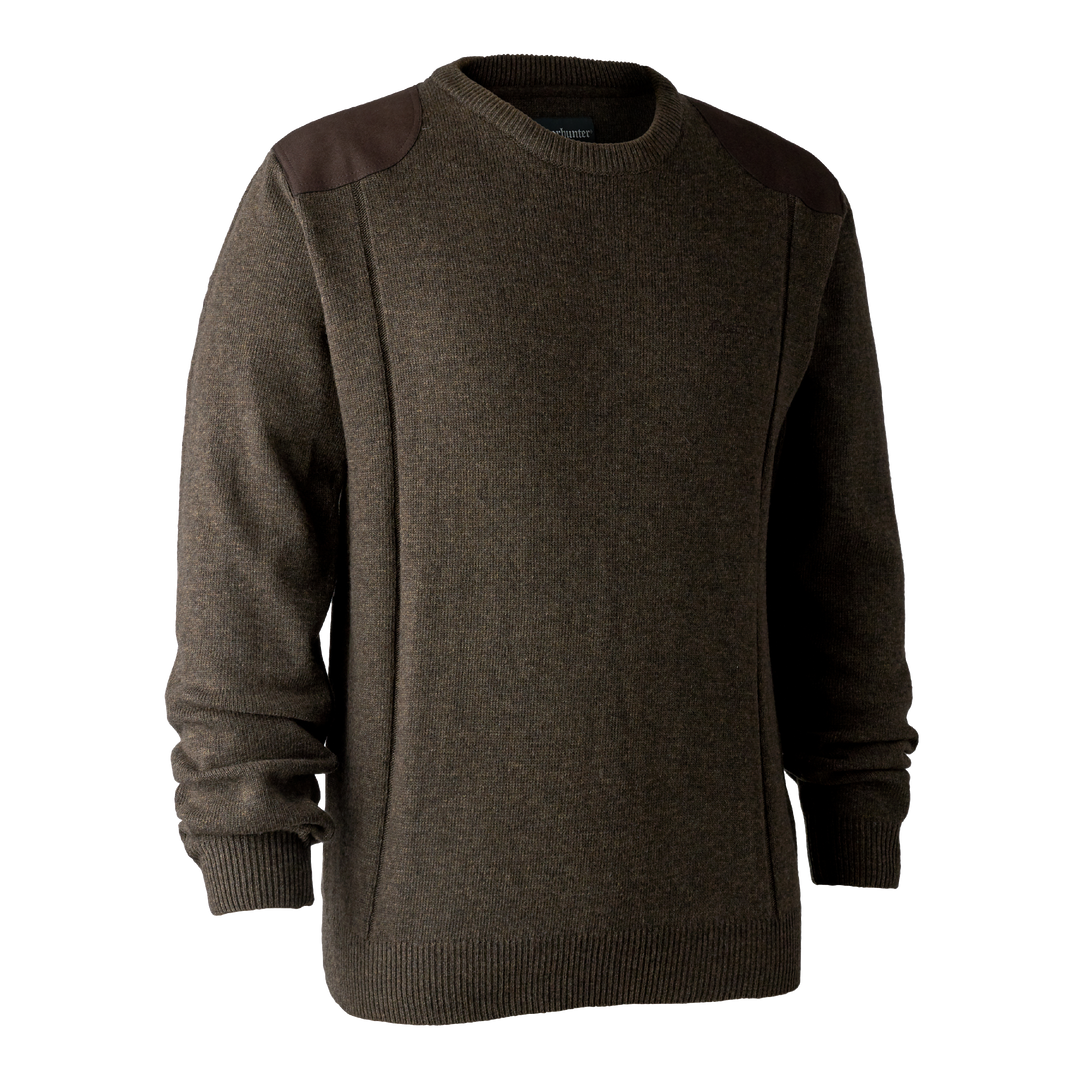 Deerhunter Sheffield Knit with O-neck Dark Elm 2XL