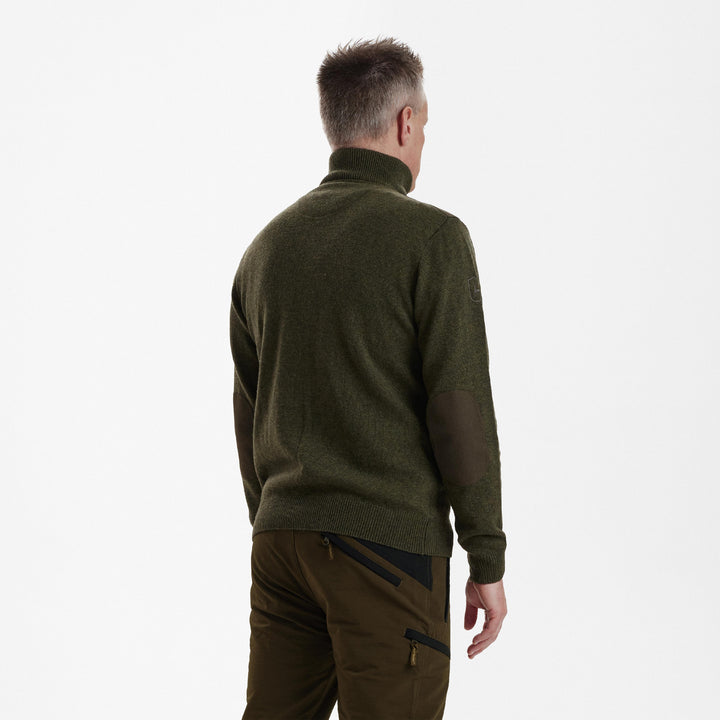 Deerhunter Sheffield Knit with zip-neck Green Melange