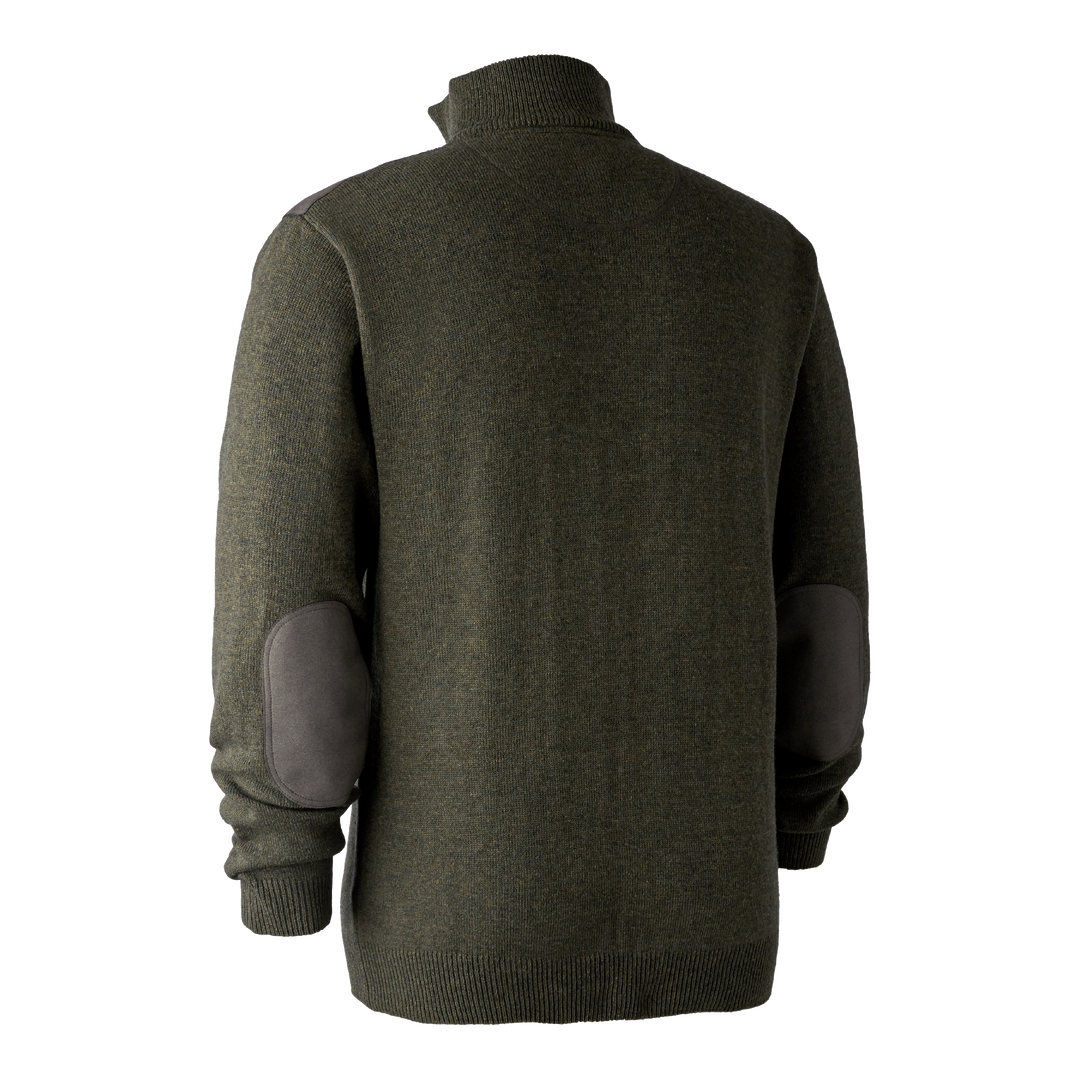 Deerhunter Sheffield Knit with zip-neck Green Melange