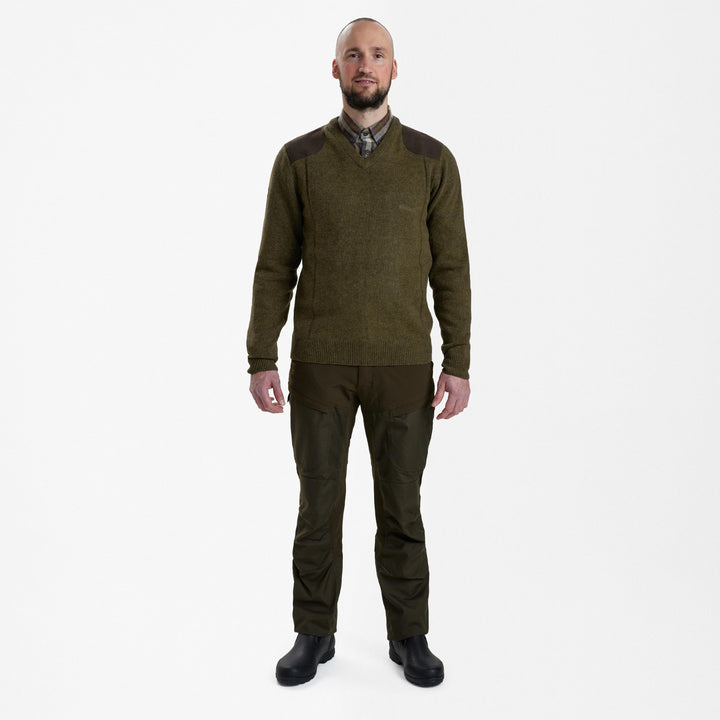 Deerhunter Sheffield Knit with V-neck Cypress