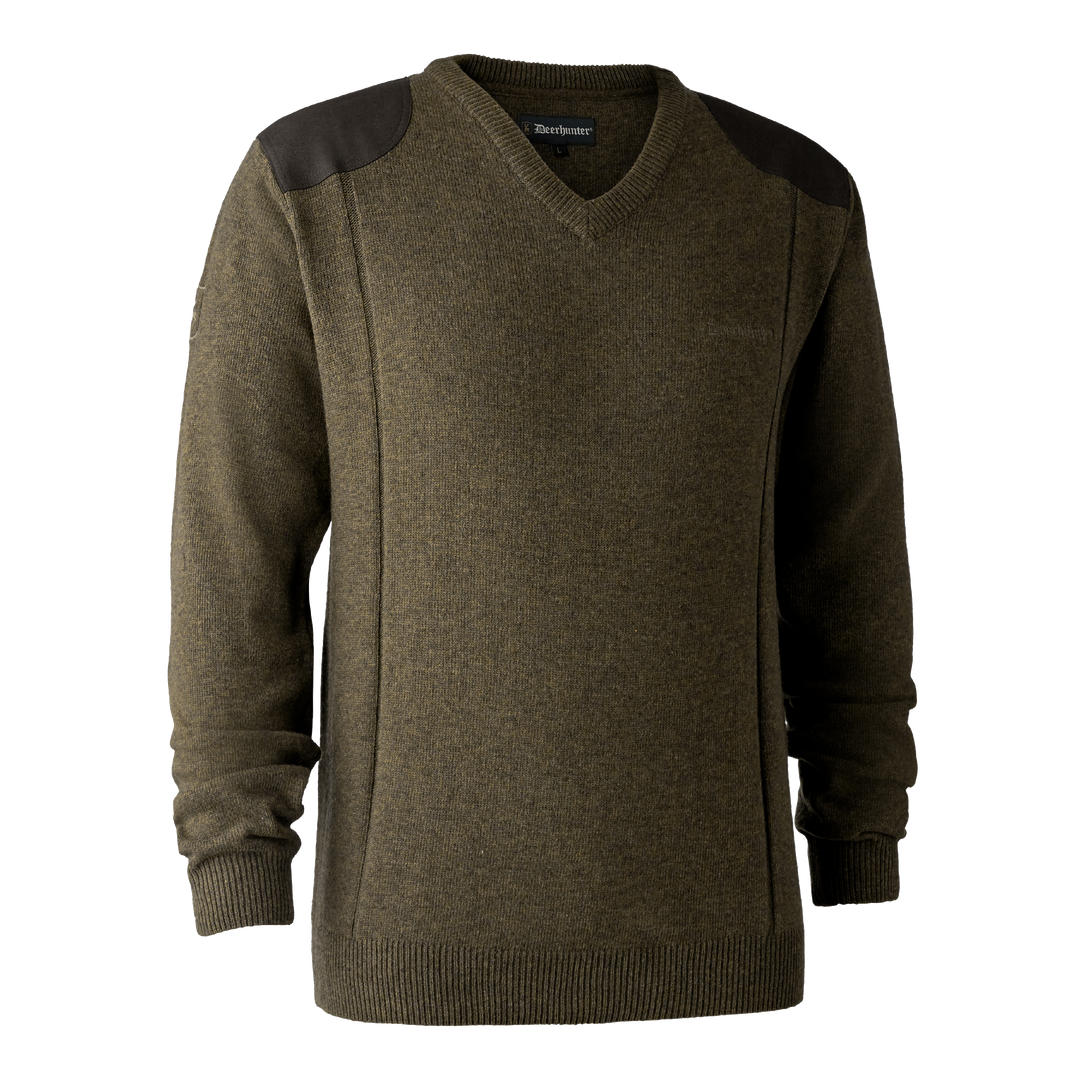 Deerhunter Sheffield Knit with V-neck Cypress 2XL