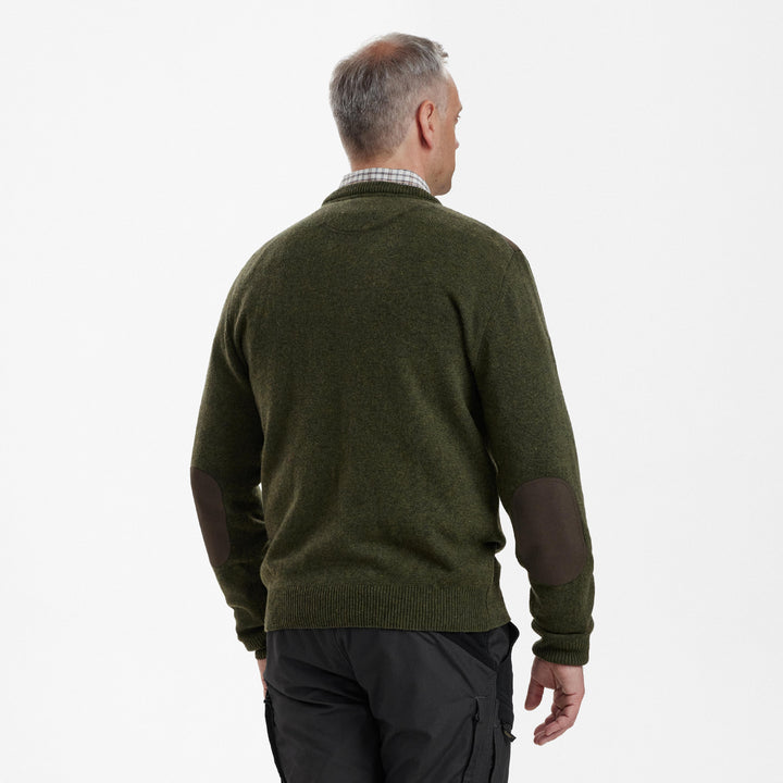 Deerhunter Sheffield Knit with V-neck Green Melange