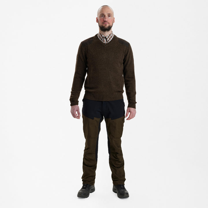 Deerhunter Sheffield Knit with V-neck Dark Elm 2XL