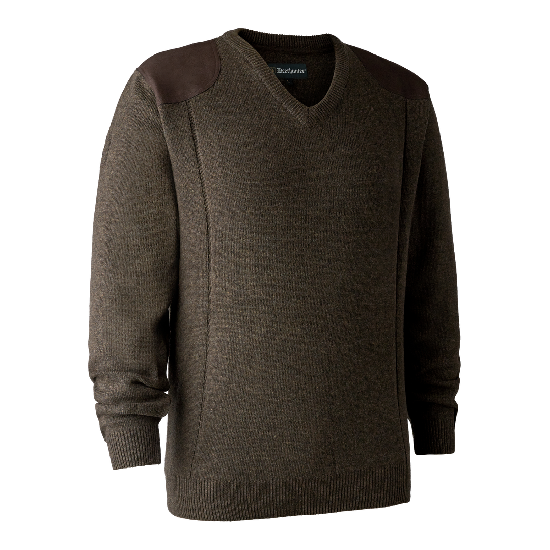 Deerhunter Sheffield Knit with V-neck Dark Elm 2XL