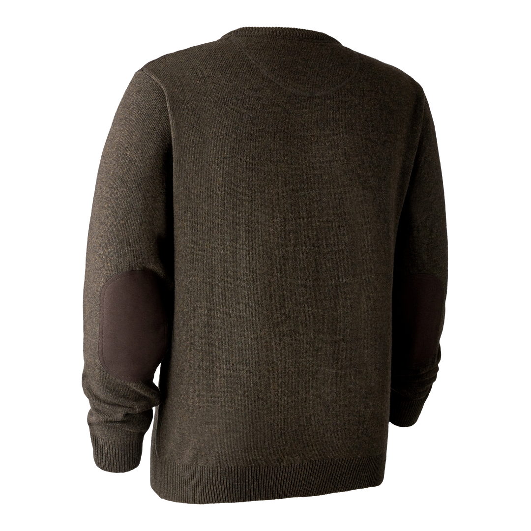 Deerhunter Sheffield Knit with V-neck Dark Elm