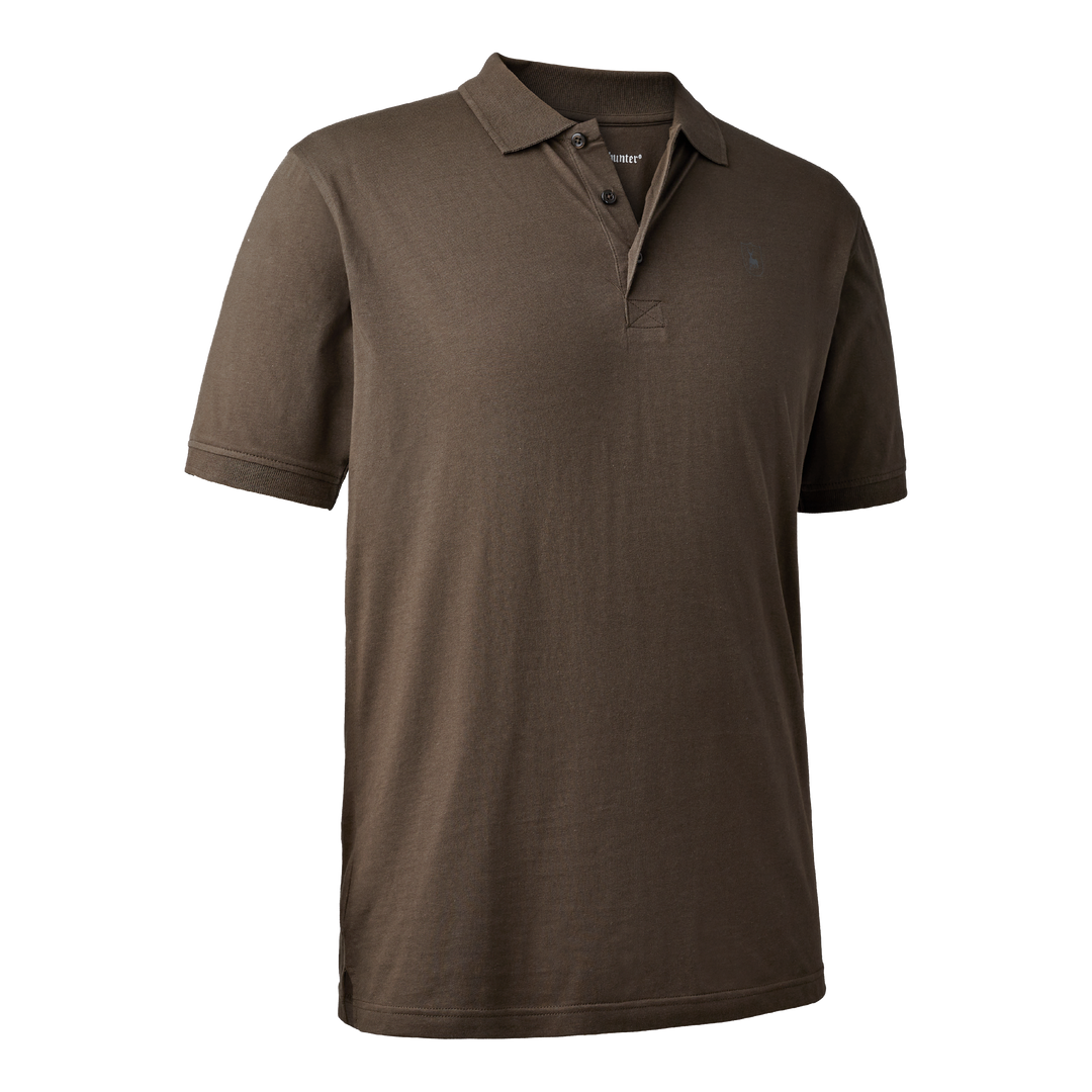 Deerhunter Christian Polo Shirt Brown Leaf