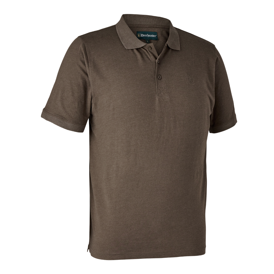 Deerhunter Gunnar Polo Shirt Brown Leaf melange