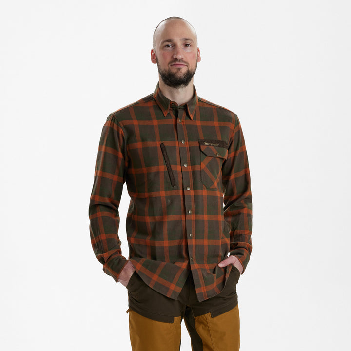 Deerhunter Ethan Shirt Orange Check