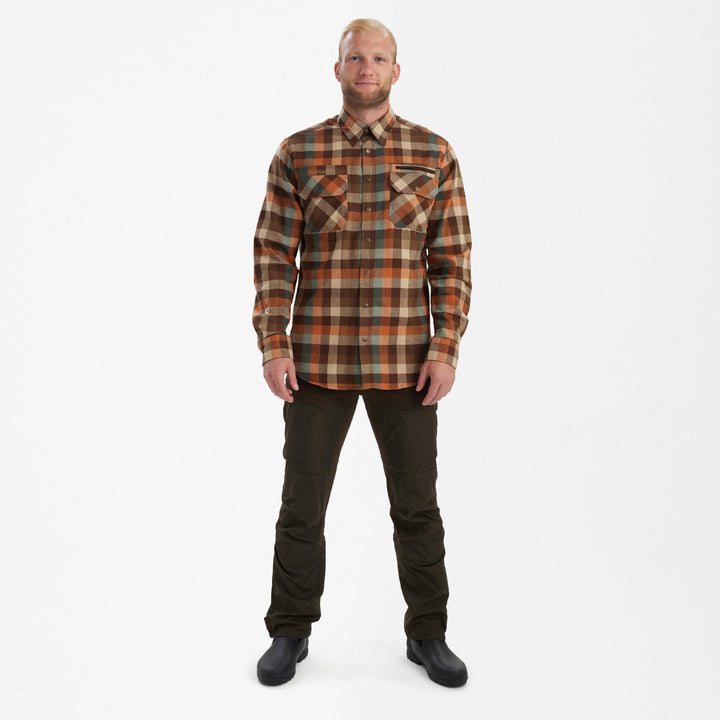 Deerhunter James Shirt Brown Check 39/40