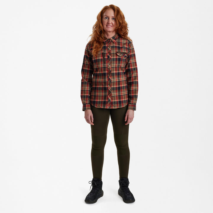 Deerhunter Lady Athena Shirt Orange Check 36