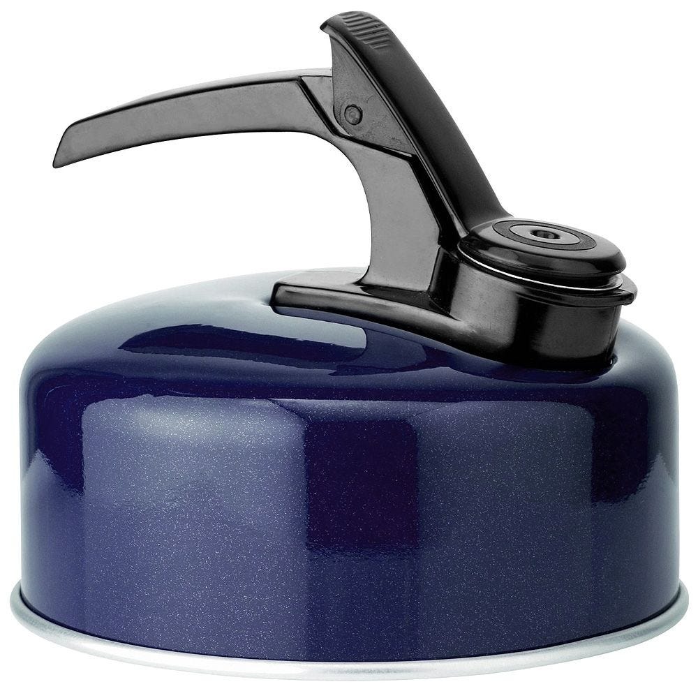 Highlander Large Aluminium Whistling Kettle Dark Navy Blue