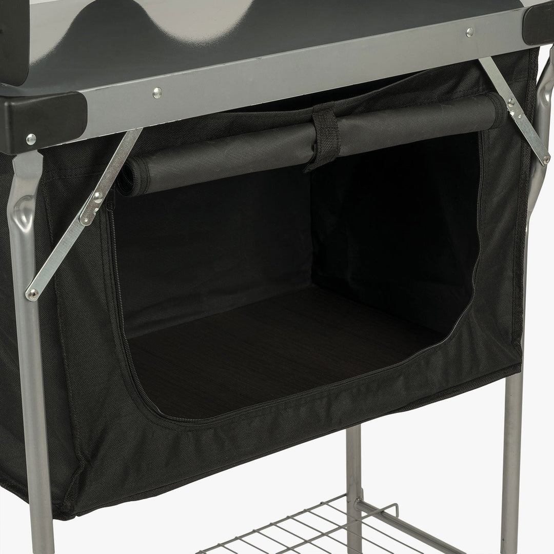 Highlander Steel Kitchen Camping Stand & Cupboard