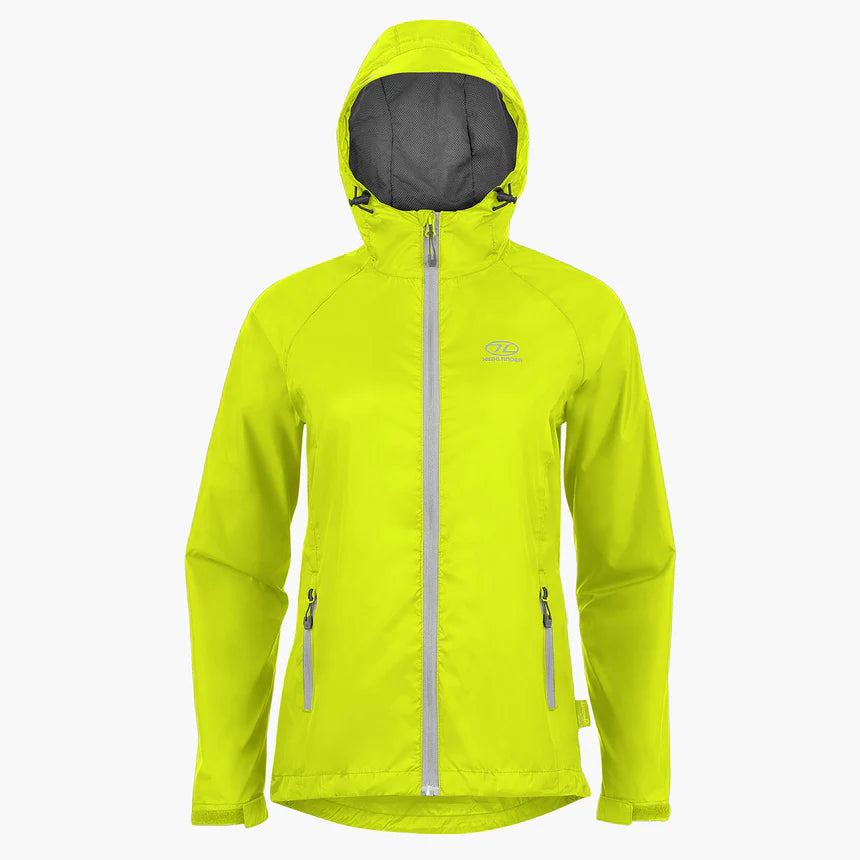 Highlander Stow & Go Packaway Jacket Womens Yellow