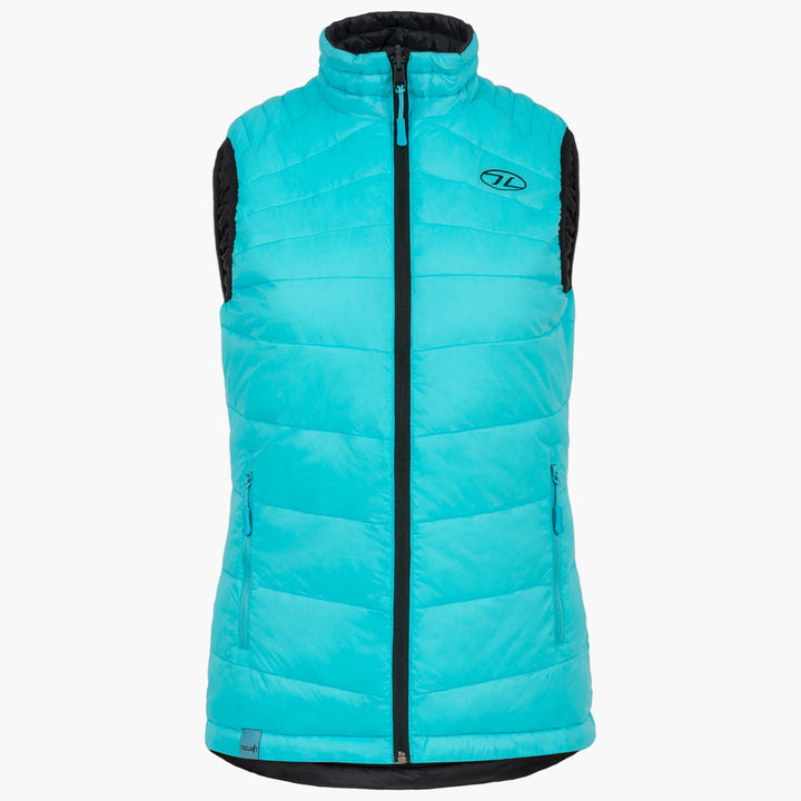 Highlander Reversible Gilet Womens Black Aqua