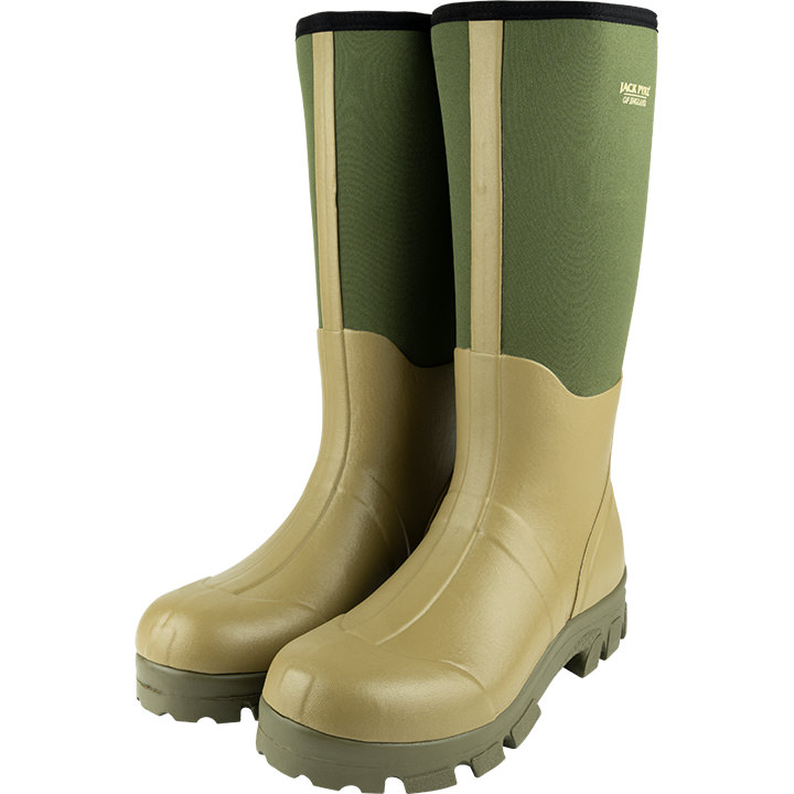 Jack Pyke Ashcombe Neoprene Wellington Boots Light Olive/Green