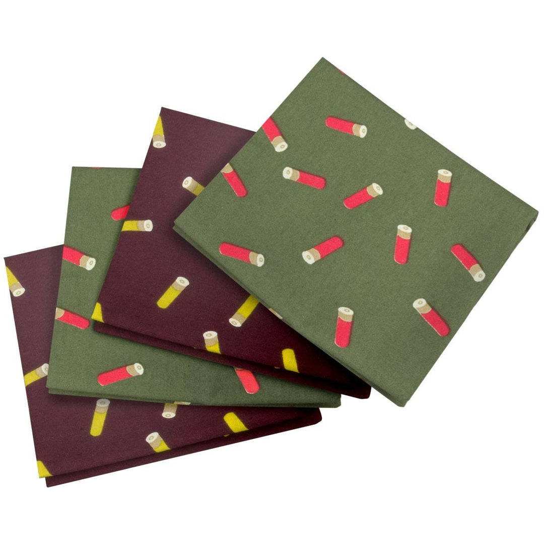 Jack Pyke 4 Pack Hankies Cartridge Wine/Green