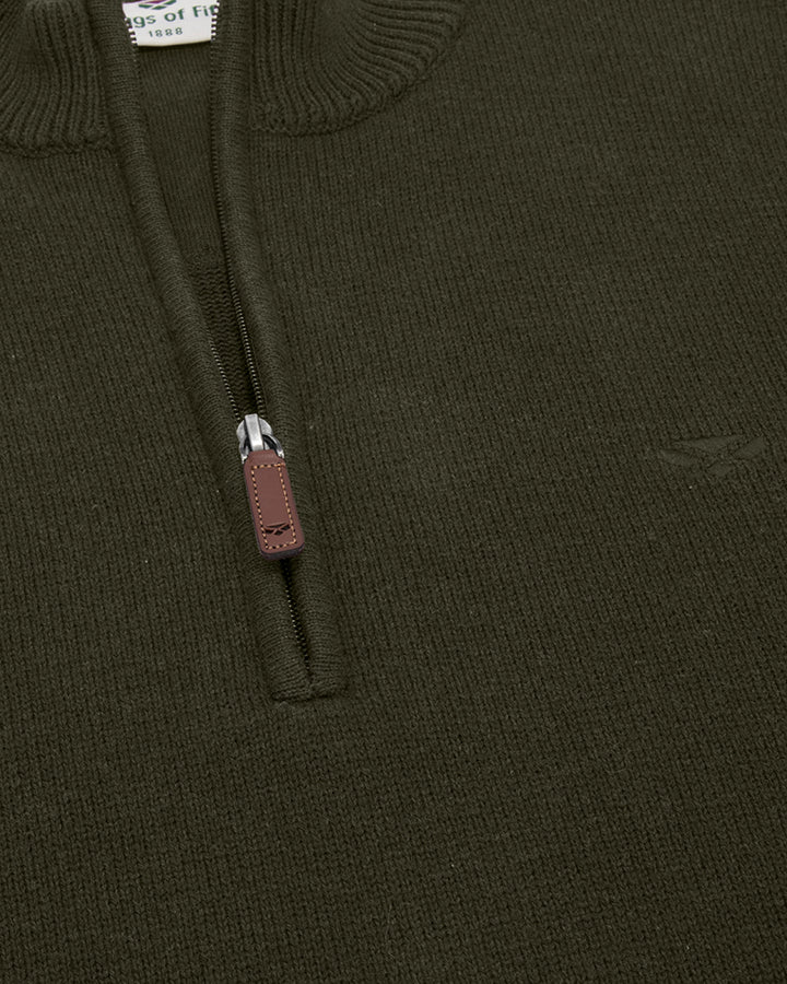 Hoggs Of Fife Falkirk 1/4 Zip Pullover Fern Green