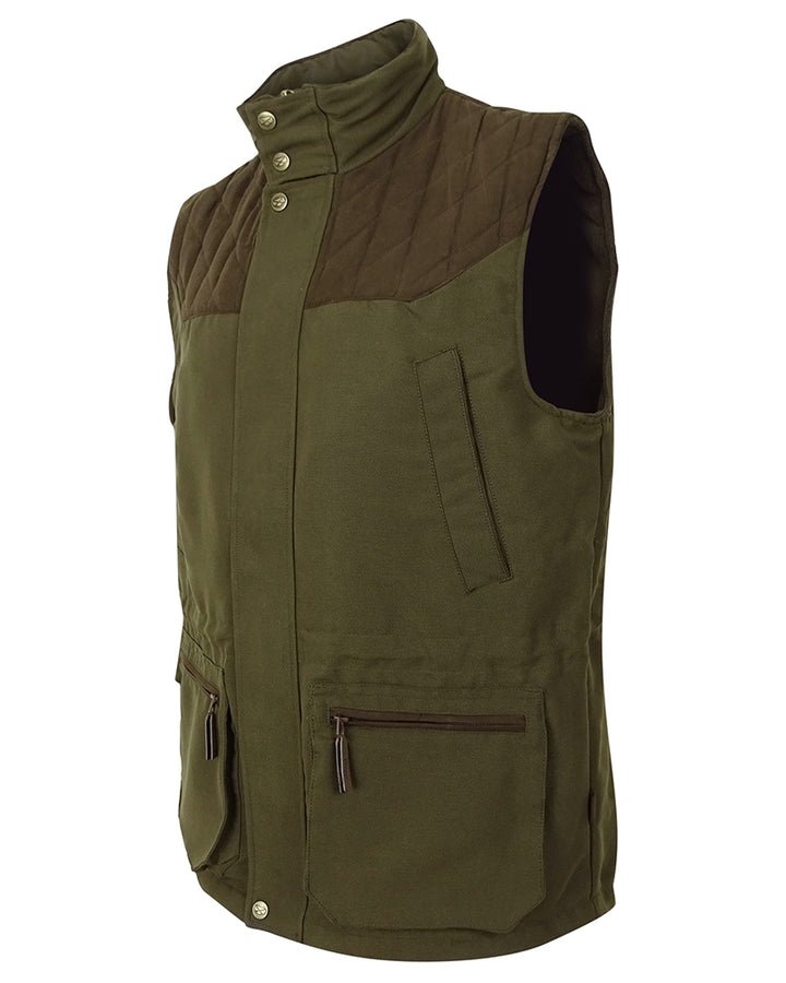 Hoggs Of Fife Kincraig Field Waistcoat Olive Green