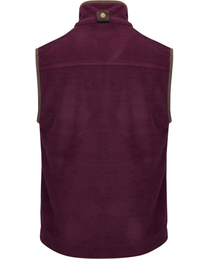 Hoggs Of Fife Stenton Technical Fleece Gilet Merlot