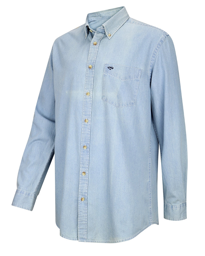 Hoggs Of Fife Archerfield Denim Shirt Light Blue