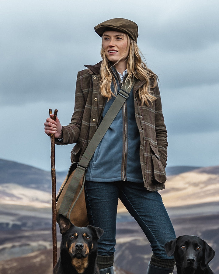 Hoggs Of Fife Musselburgh Ladies Tweed Field Coat Bracken Tweed