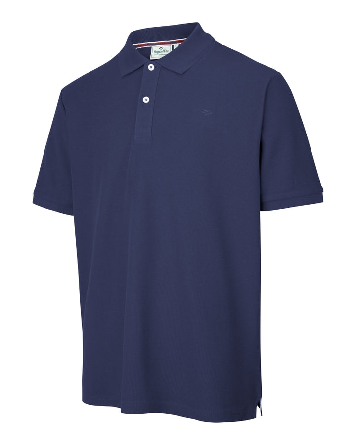 Hoggs Of Fife Largs Pique Polo Shirt Navy