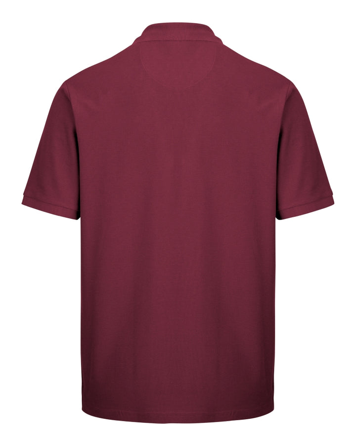 Hoggs Of Fife Largs Pique Polo Shirt Bordeaux