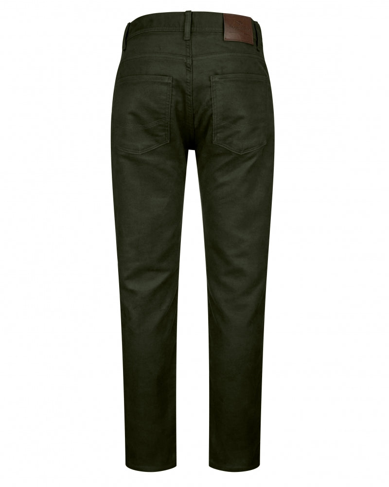 Hoggs Of Fife Carrick Technical Stretch Moleskin Trouser Dark Olive