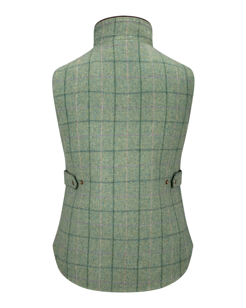 Hoggs Of Fife Roslin Ladies Technical Tweed Waistcoat Spring Bracken