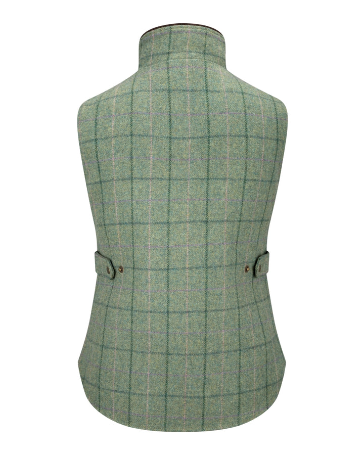 Hoggs Of Fife Roslin Ladies Technical Tweed Waistcoat Spring Bracken