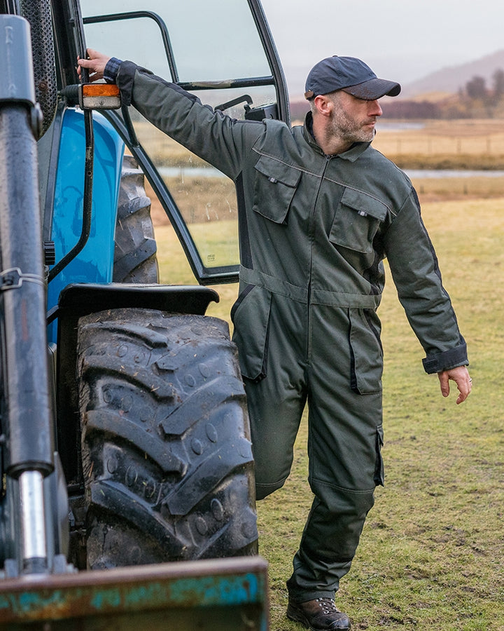 Hoggs Of Fife WorkHogg Coverall - Zipped Spruce/Black