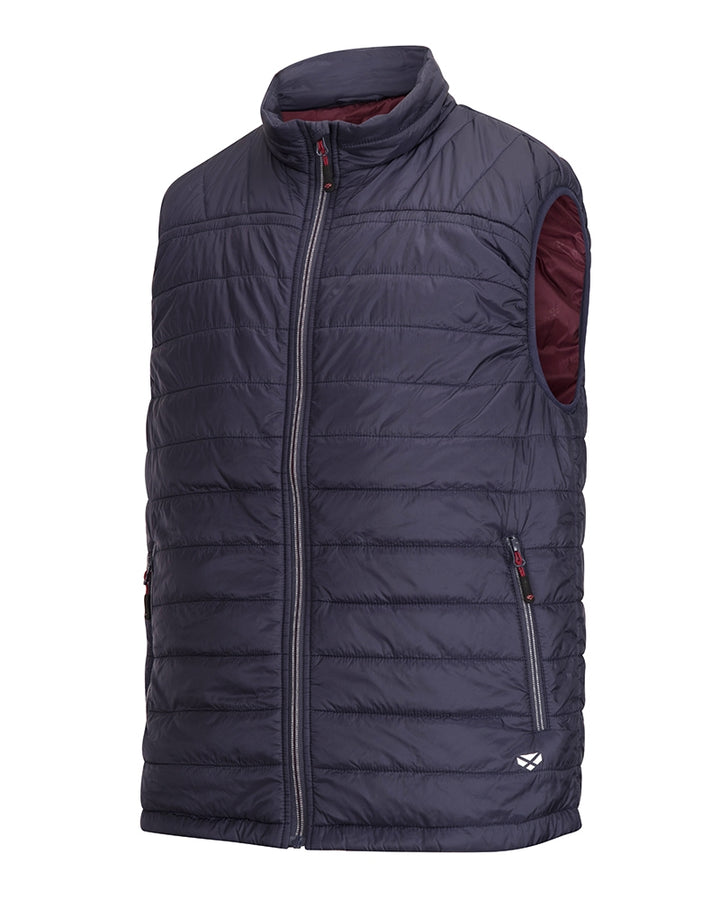 Hoggs Of Fife Kingston Rip-Stop Gilet Navy/Merlot