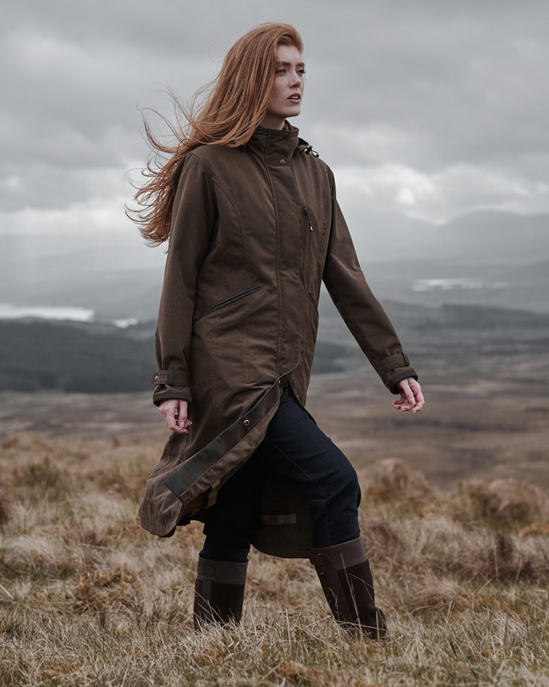 Hoggs Of Fife Struther Ladies Long Coat Sage