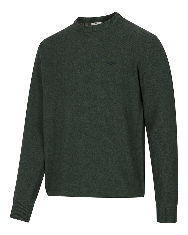 Hoggs Of Fife Stonehaven Crew Neck Pullover Pine