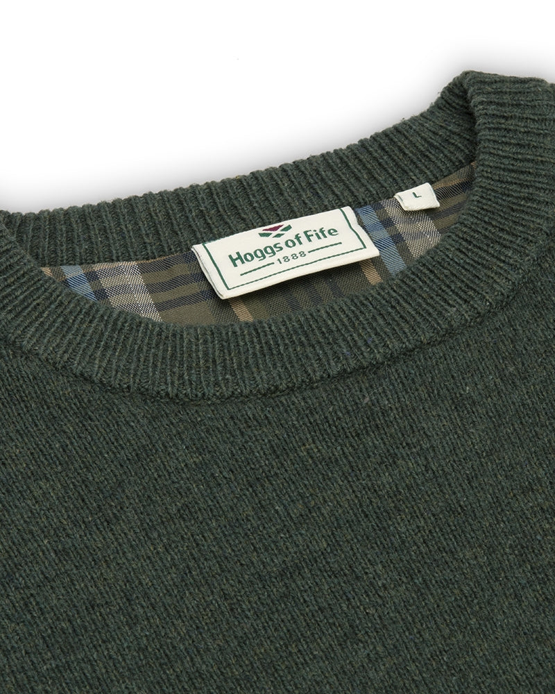 Hoggs Of Fife Stonehaven Crew Neck Pullover Pine