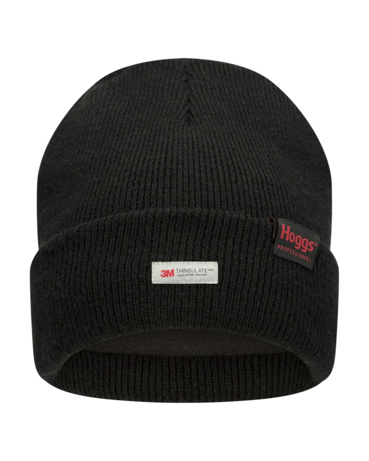 Hoggs Of Fife Knitted Thinsulate Beanie Hat Black