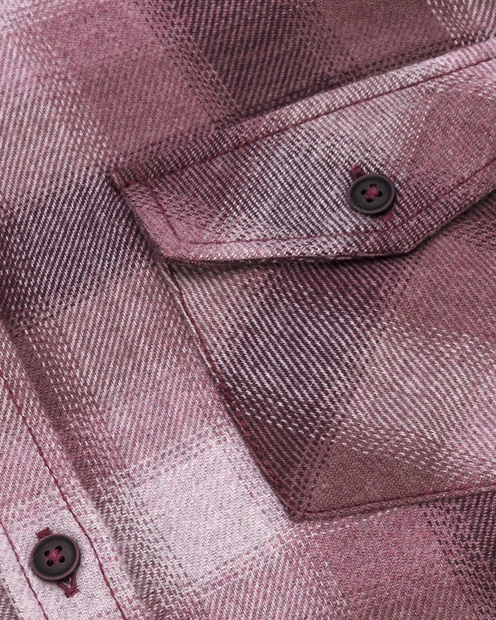 Hoggs Of Fife Isla Flannel Check Shirt Burgundy