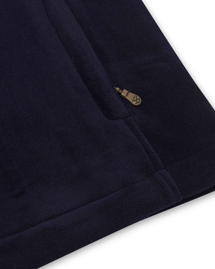 Hoggs Of Fife Stenton 1/4 Zip Fleece Midnight Navy