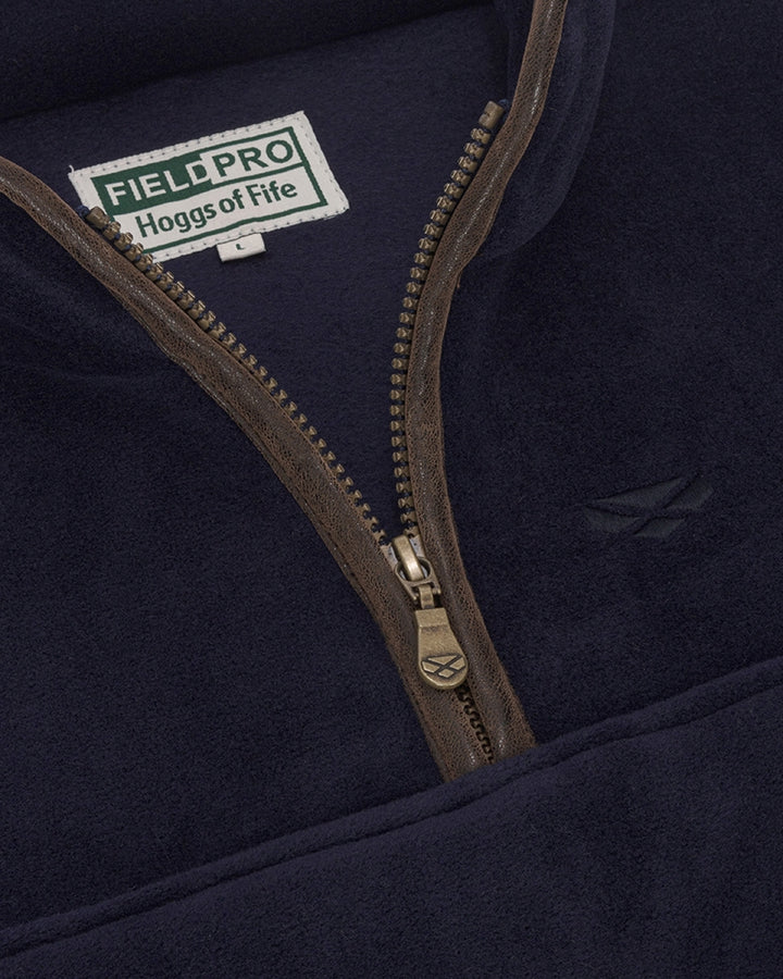 Hoggs Of Fife Stenton 1/4 Zip Fleece Midnight Navy