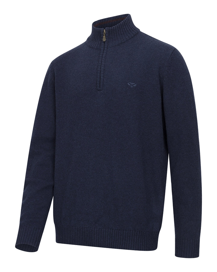 Hoggs Of Fife Lothian II 1/4 Zip Pullover Navy Marl