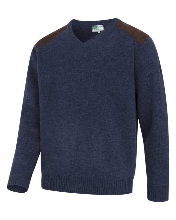 Hoggs Of Fife Melrose II V-Neck Pullover Storm Blue