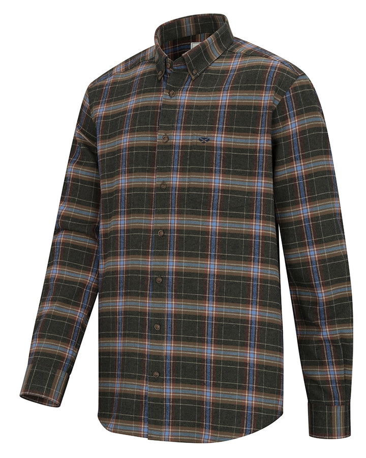 Hoggs Of Fife Pitlessie Button Down Flannel Shirt Thyme/Cobblestone