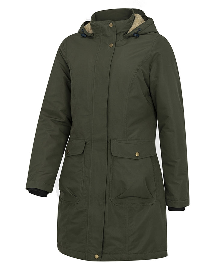 Hoggs Of Fife Walker Ladies Long Coat Fern Green