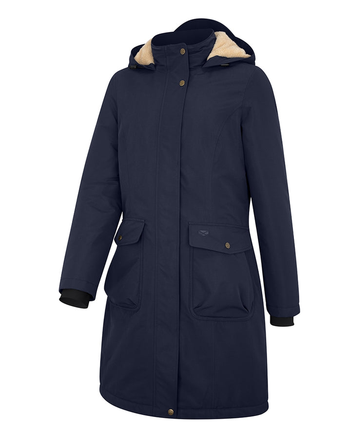 Hoggs Of Fife Walker Ladies Long Coat Ink Navy