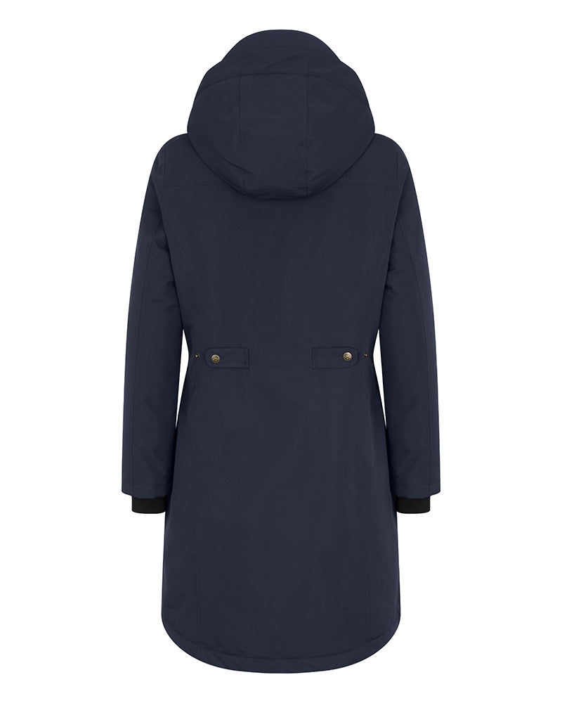 Hoggs Of Fife Walker Ladies Long Coat Ink Navy