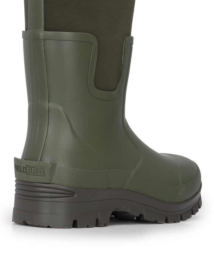 Hoggs Of Fife Newport Neoprene 5mm Wellington Field/Green